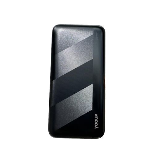 fekete YOOLOX powerbank, álló terméknézetben