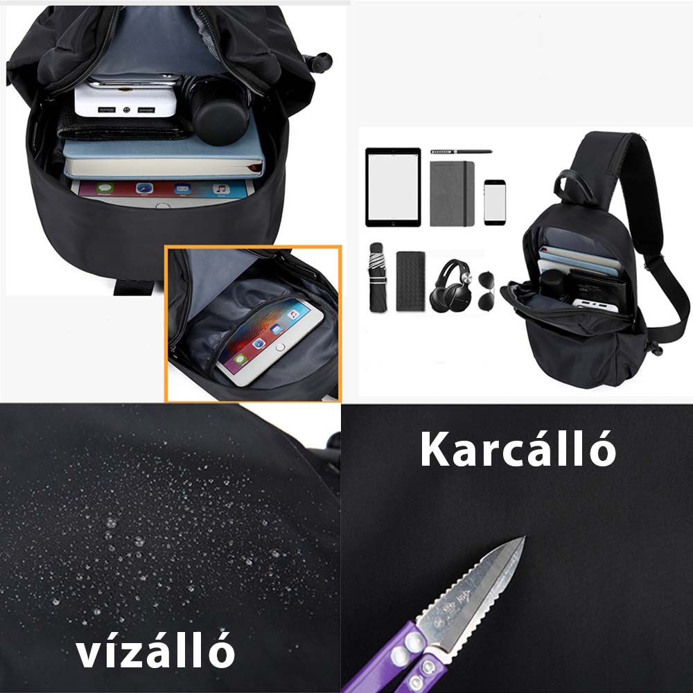 Dollcini Fashionable Men's Chest Bag – Water and Scratch Resistant, Practical