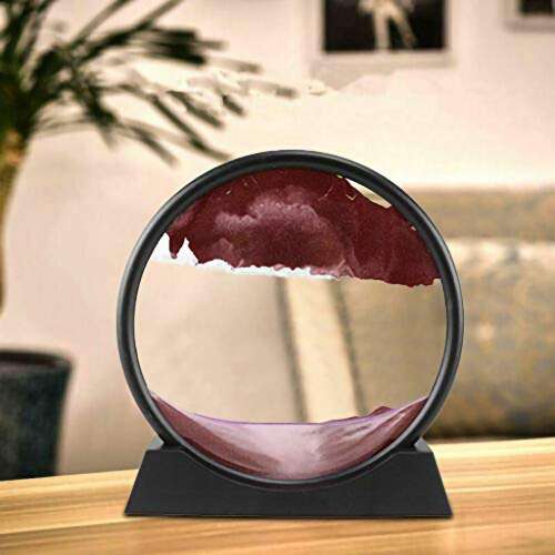 Dollcini Home 3D Moving Sand Painting – Dynamic Hourglass Decor, 7"inch