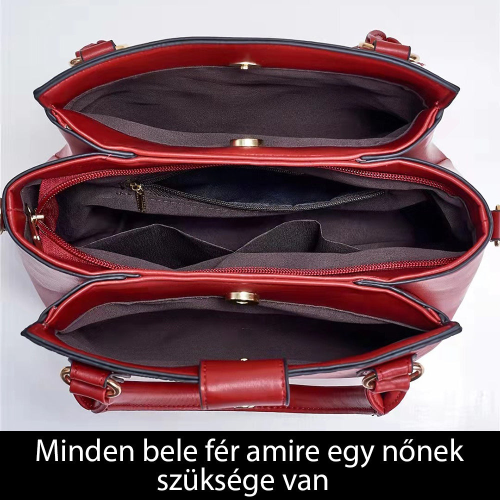Dollcini női válltáska és kézitáska – vízlepergető PU műbőr, levehető pánttal