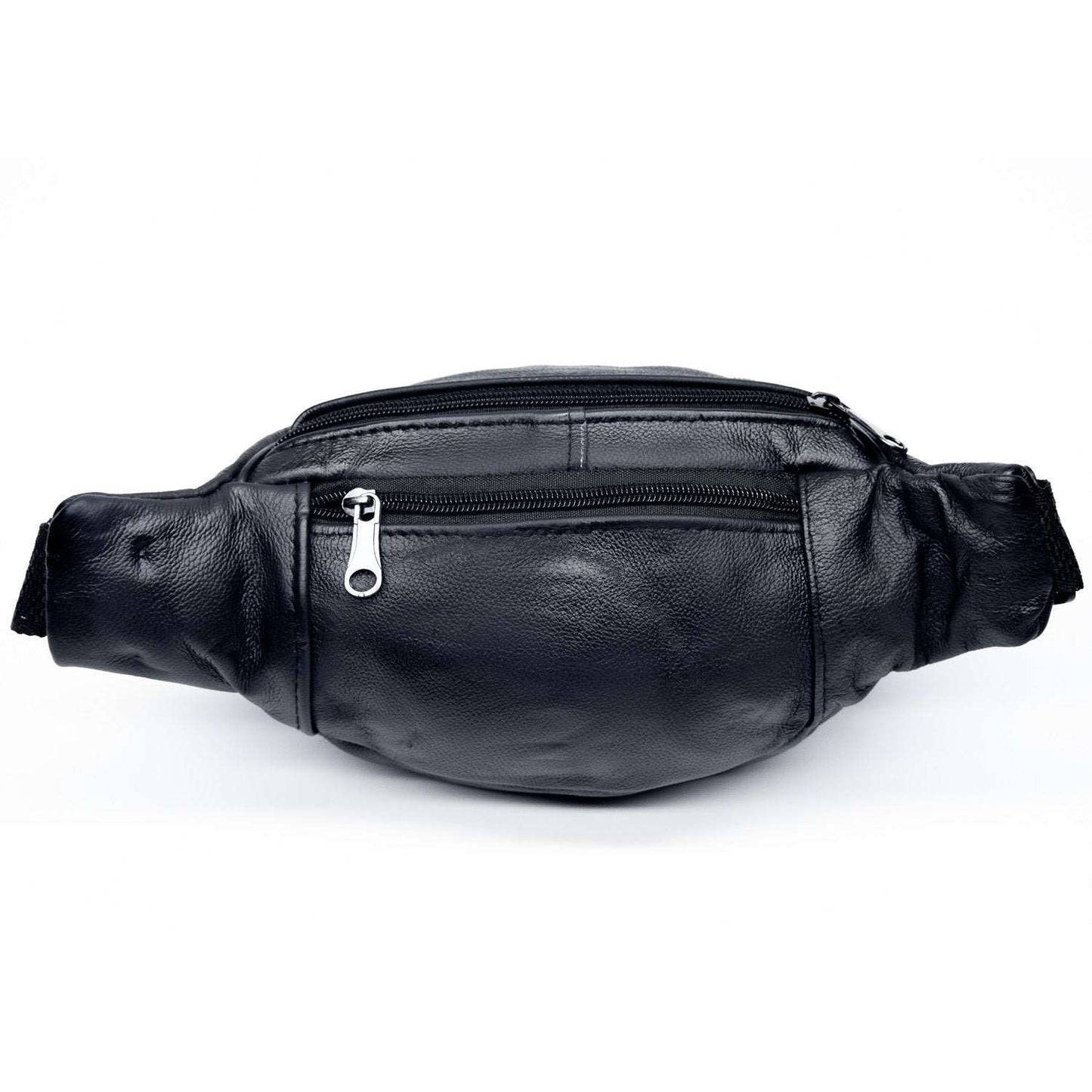 black leather bag