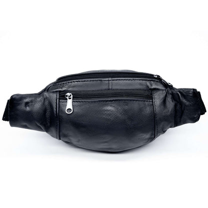 black leather bag