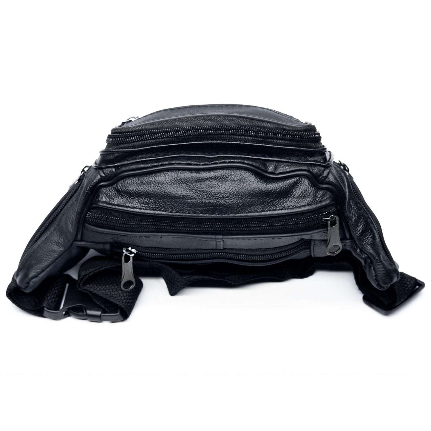 black leather bag