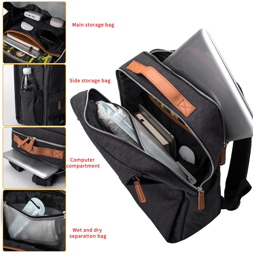 Dollcini Unisex Laptop Backpack – Ergonomic, for 15.6” Laptop, Waterproof Travel Backpack