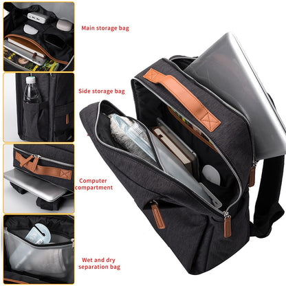 Dollcini Unisex Laptop Backpack – Ergonomic, for 15.6” Laptop, Waterproof Travel Backpack