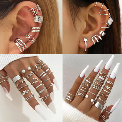 Dollcini 33-Piece Jewelry Set - Elegant Earrings and Rings