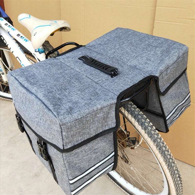 Dollcini, double bicycle bag, bike touring bag for rack, rear seat, waterproof