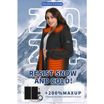 Dollcini Women's Heated Jacket – USB, Windproof Winter Coat [Powerbank sold separately]