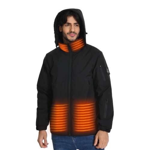 Dollcini Men's Heated Jacket – USB, Windproof Winter Coat [Powerbank sold separately]