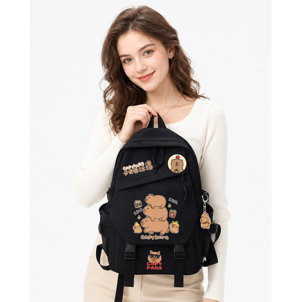 Dollcini Elegant Geantă Unisex pentru Școală – Rucsac Negru la Modă