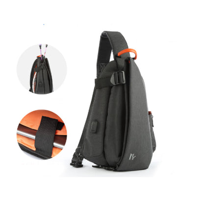 Dollcini Sport Shoulder Bag – USB Port, Waterproof, Unisex