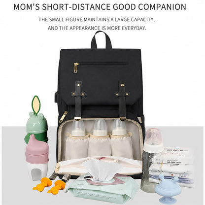 Dollcini Maternity Backpack – Multifunctional, Waterproof, with USB Port