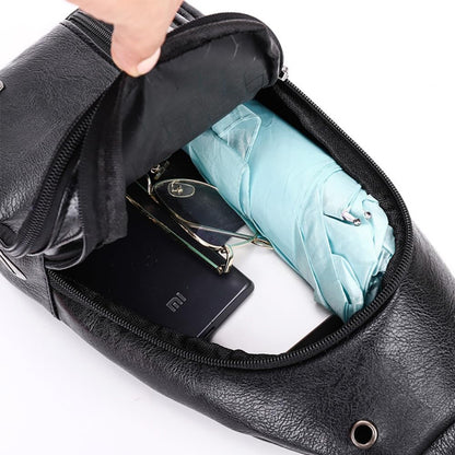 Dollcini Geantă de umăr pentru bărbați din piele ecologică – Stilată și compactă, urbană crossbody