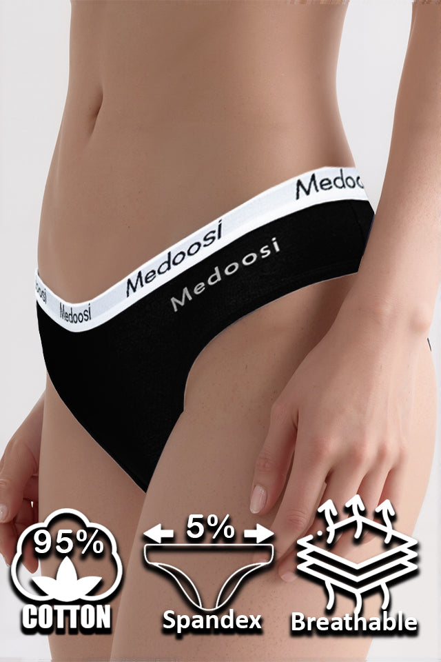 Dollcini, Tanga pentru femei, 95% bumbac + spandex - Multicolor, pachet de 6 bucăți