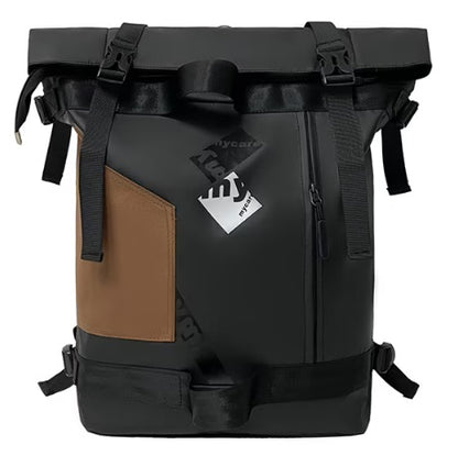 Dollcini Roll-Top Unisex Laptop Backpack – Waterproof Travel Backpack, Large Capacity