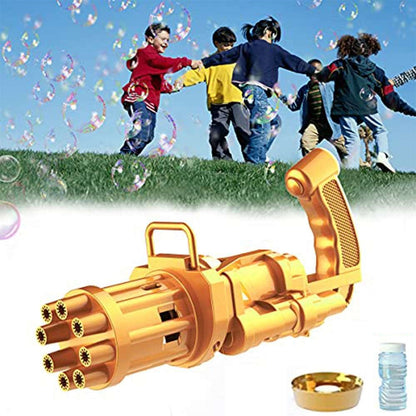 Dollcini Mini Gatling Suflător de Bule – Jucărie cu 8 Găuri pentru Copii