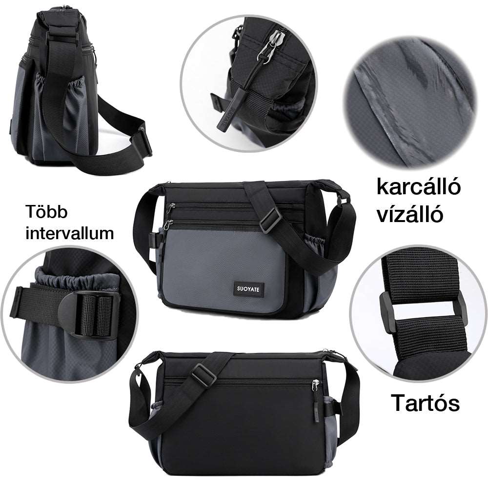 Dollcini, geantă tip sling pentru bărbați, antiefracție și impermeabilă, rucsac cu un singur umăr, geantă crossbody, rucsac ușor de piept și pe umăr pentru ciclism, călătorii și drumeții