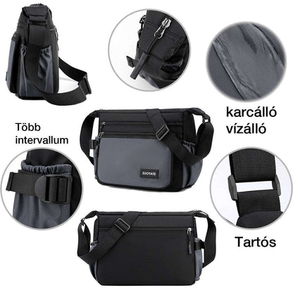 Dollcini, geantă tip sling pentru bărbați, antiefracție și impermeabilă, rucsac cu un singur umăr, geantă crossbody, rucsac ușor de piept și pe umăr pentru ciclism, călătorii și drumeții