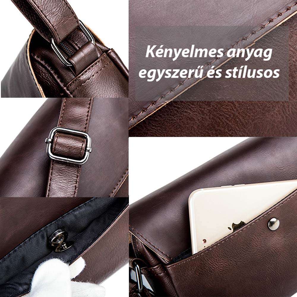 Dollcini, men's messenger bag, anti-theft, shoulder bag, saddle bag, travel, work or business bag