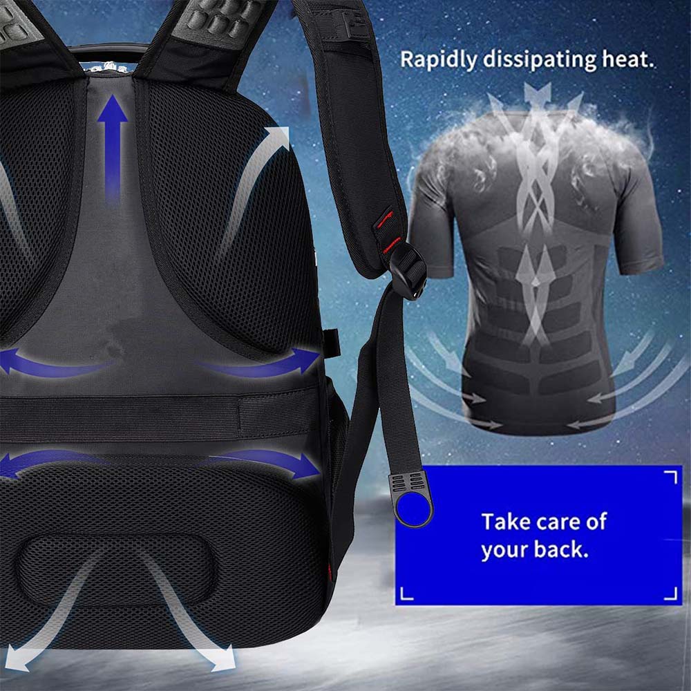 Dollcini Unisex Laptop Backpack – Waterproof Travel Backpack with USB Charging Port, Black