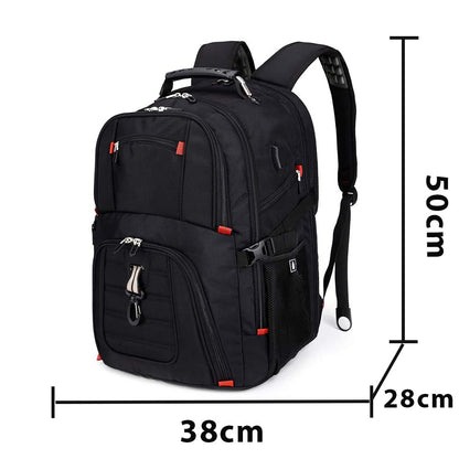 Dollcini Unisex Laptop Backpack – Waterproof Travel Backpack with USB Charging Port, Black