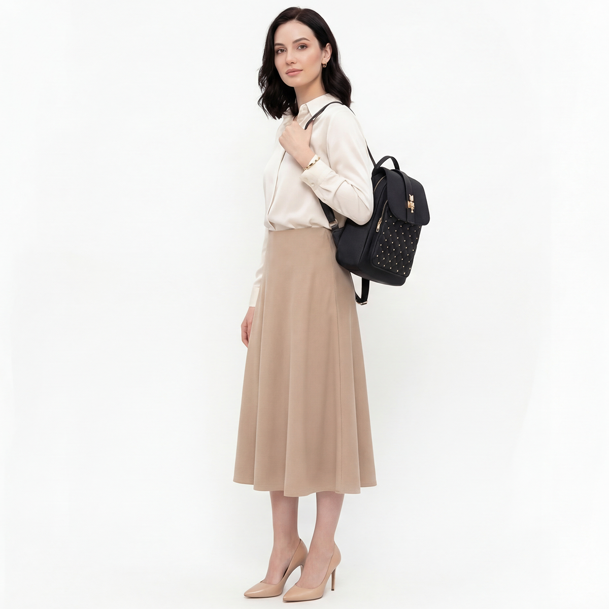 Dollcini Mini rucsac de damă cu model marmorat – rezistent la apă, ușor, pentru oraș