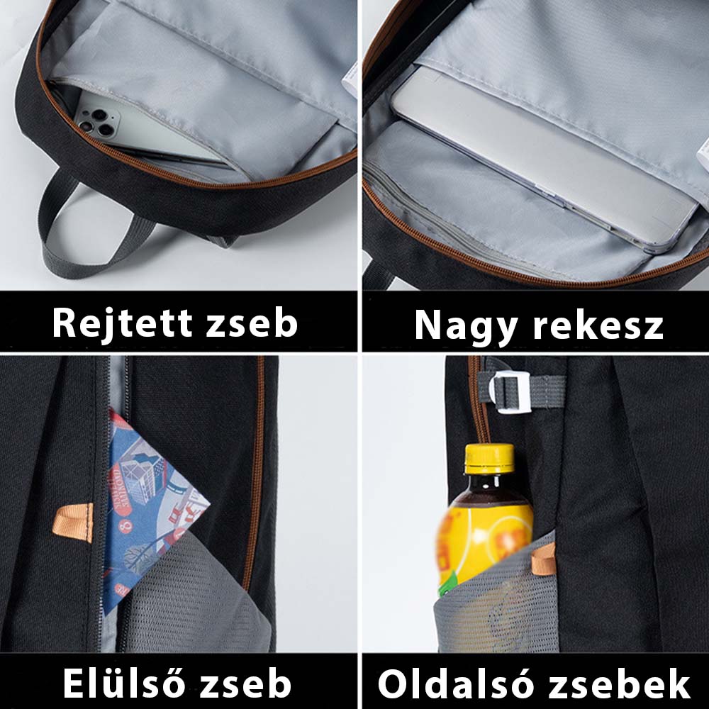 Dollcini Uniszex Laptop Hátizsák 13”-os Laptophoz – Vízálló Utazóhátizsák, Több Színben