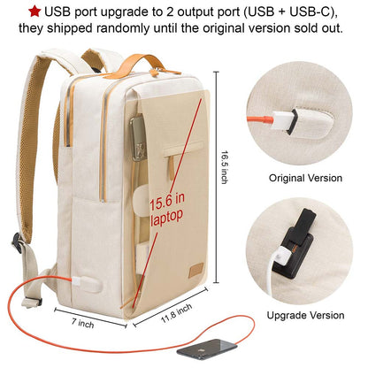 Dollcini Unisex Laptop Backpack – Ergonomic, for 15.6” Laptop, Waterproof Travel Backpack