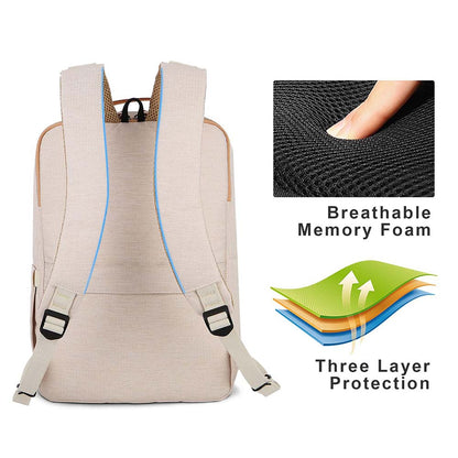 Dollcini Unisex Laptop Backpack – Ergonomic, for 15.6” Laptop, Waterproof Travel Backpack