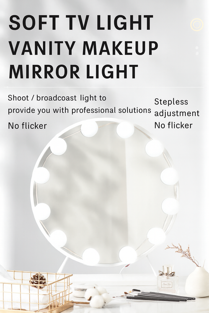 Dollcini Home Hollywood LED Makeup Lamp – 10 Bulbs, For Mirror