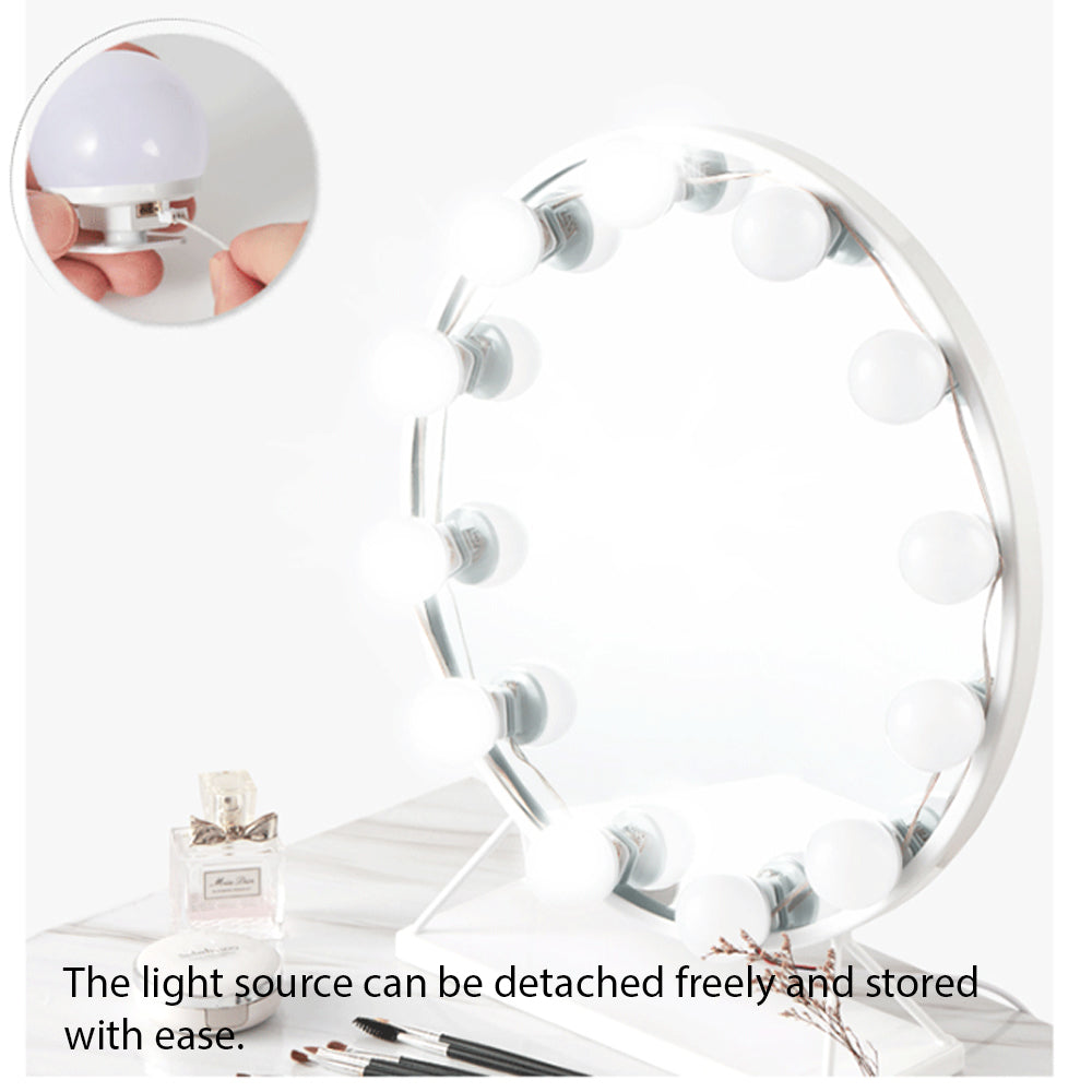 Dollcini Home Hollywood LED Makeup Lamp – 10 Bulbs, For Mirror