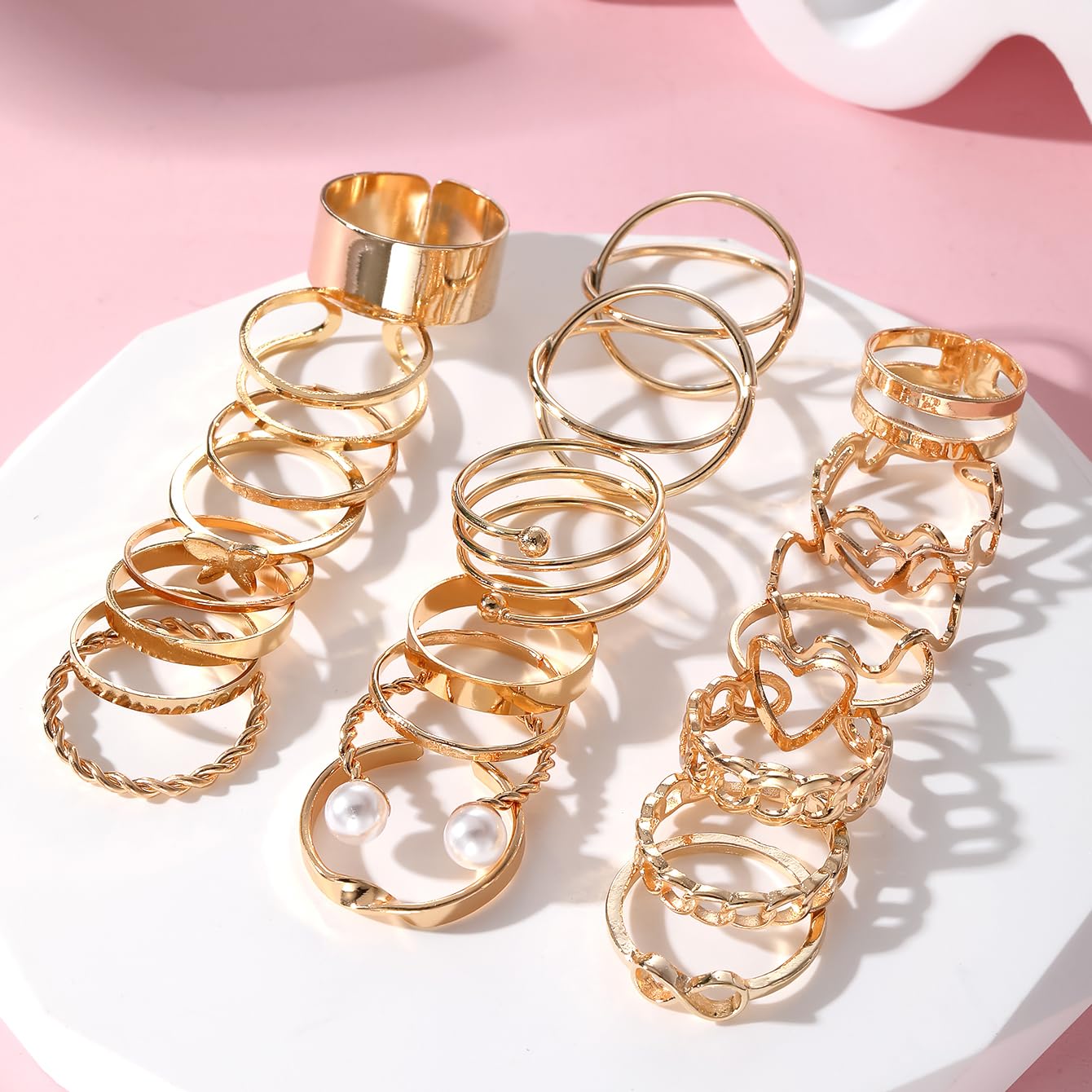 Dollcini 33-Piece Jewelry Set - Elegant Earrings and Rings