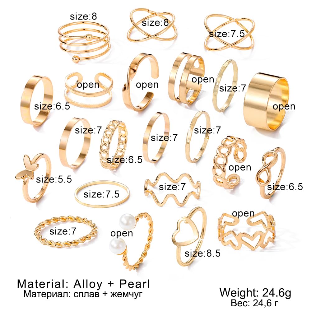Dollcini 33-Piece Jewelry Set - Elegant Earrings and Rings