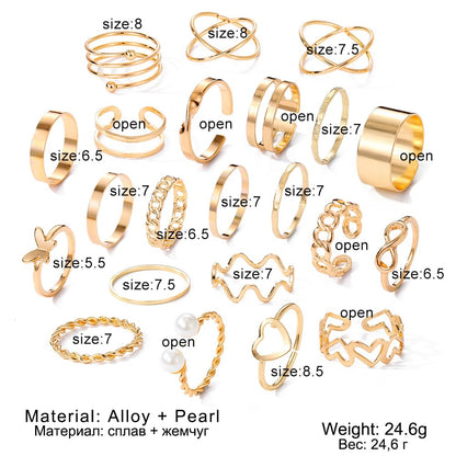 Dollcini 33-Piece Jewelry Set - Elegant Earrings and Rings