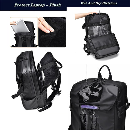 Rucsac pentru laptop Dollcini – impermeabil, cu capacitate mare, pentru laptop de 15.6”, modern și practic (unisex)