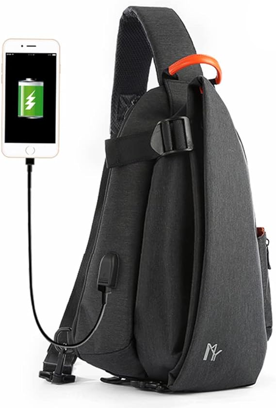 Dollcini Sport Shoulder Bag – USB Port, Waterproof, Unisex