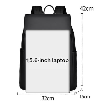 laptop hátizsák, fekete, nylon anyagból, cipzáras részlettel, 546521 modell
