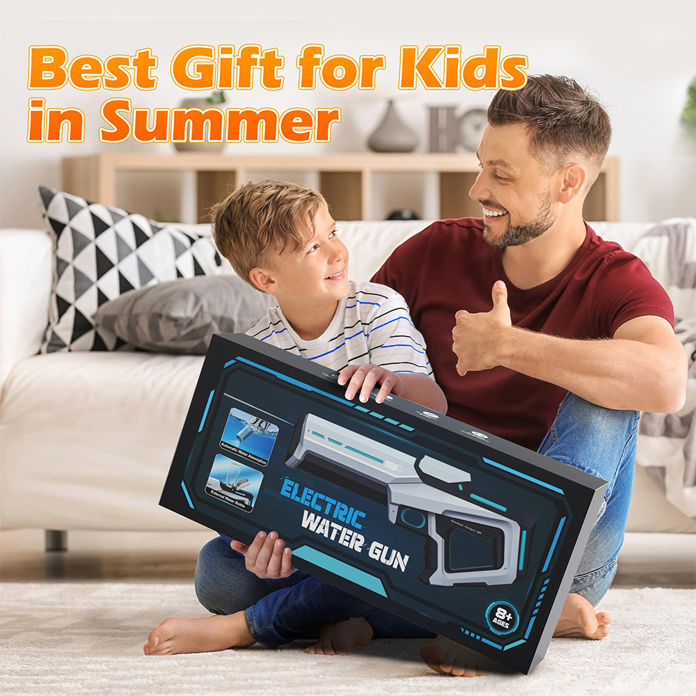 Dollcini Pistol electric automat cu apă – reîncărcabil USB, cu lumini LED, 500 ml
