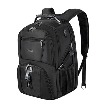 Dollcini Unisex Laptop Backpack – Waterproof Travel Backpack with USB Charging Port, Black