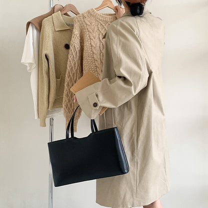 Dollcini Velika ženska ročna torbica – korejski slog, umetno usnje