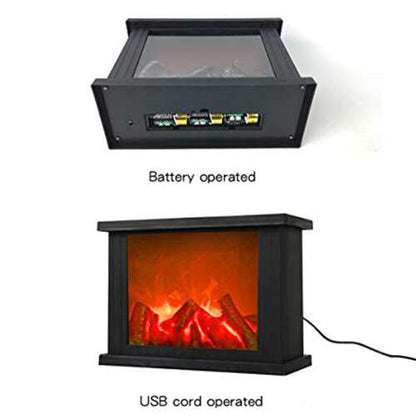 Dollcini Otthon Lampă LED decorativă pentru șemineu – USB și pe baterii