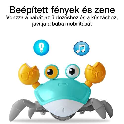 Dollcini Interactive Crab Baby Toy – Musical, LED Light Skill Developer