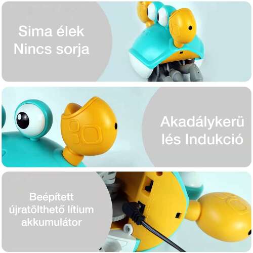 Dollcini Interactive Crab Baby Toy – Musical, LED Light Skill Developer