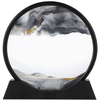 Dollcini Home 3D Moving Sand Painting – Dynamic Hourglass Decor, 7"inch