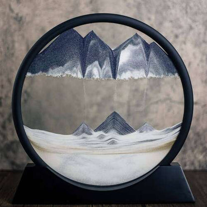 Dollcini Home 3D Moving Sand Painting – Dynamic Hourglass Decor, 7"inch