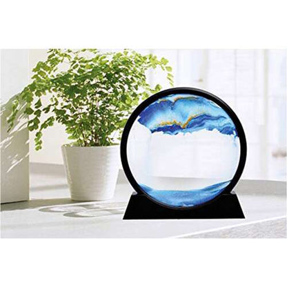 Dollcini Home 3D Moving Sand Painting – Dynamic Hourglass Decor, 7"inch