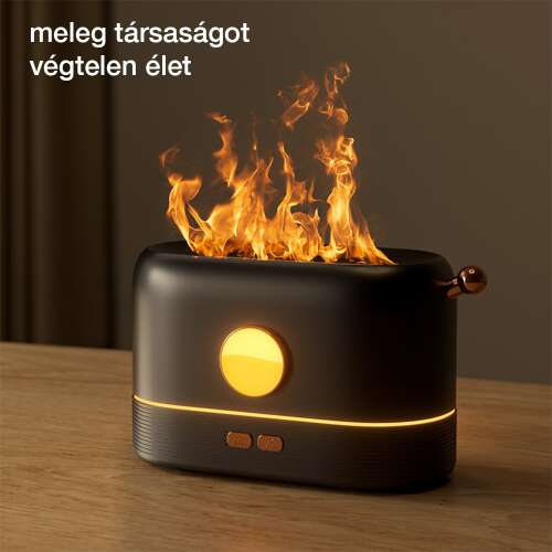 Dollcini Home Flame Humidifier – Quiet Aroma Diffuser, 200 ml