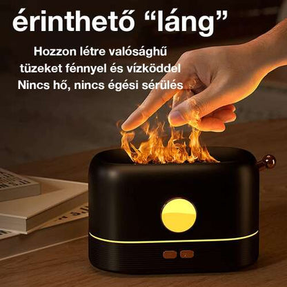 Dollcini Home Flame Humidifier – Quiet Aroma Diffuser, 200 ml