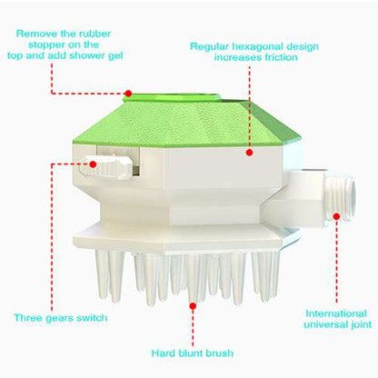 Dollcini 2-in-1 Pet Bath Brush – With Massage Function