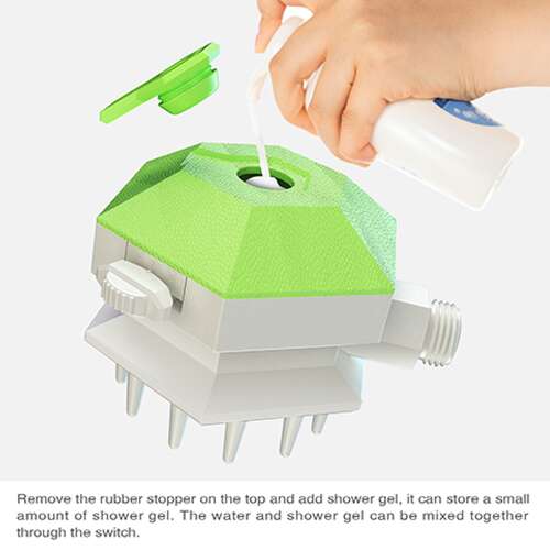 Dollcini 2-in-1 Pet Bath Brush – With Massage Function